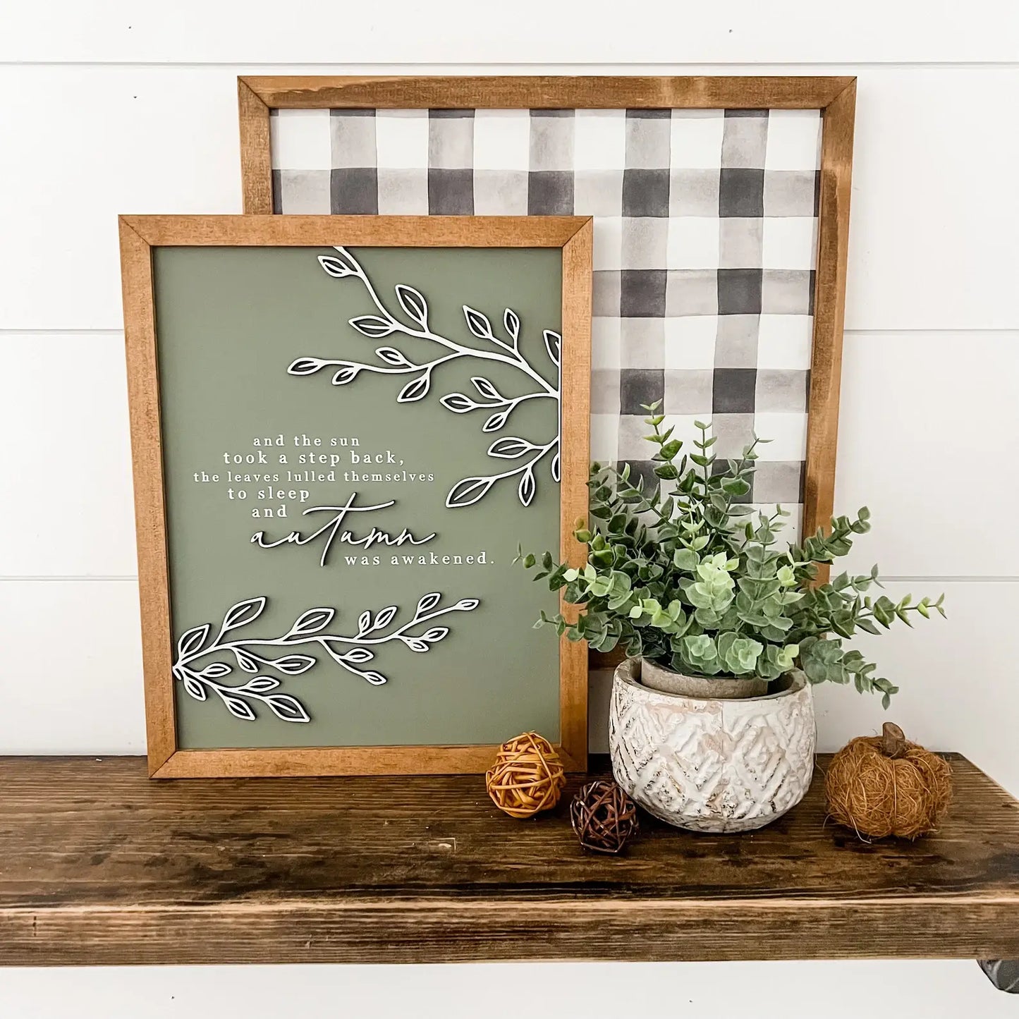 Autumn Was Awakened Fall Sign