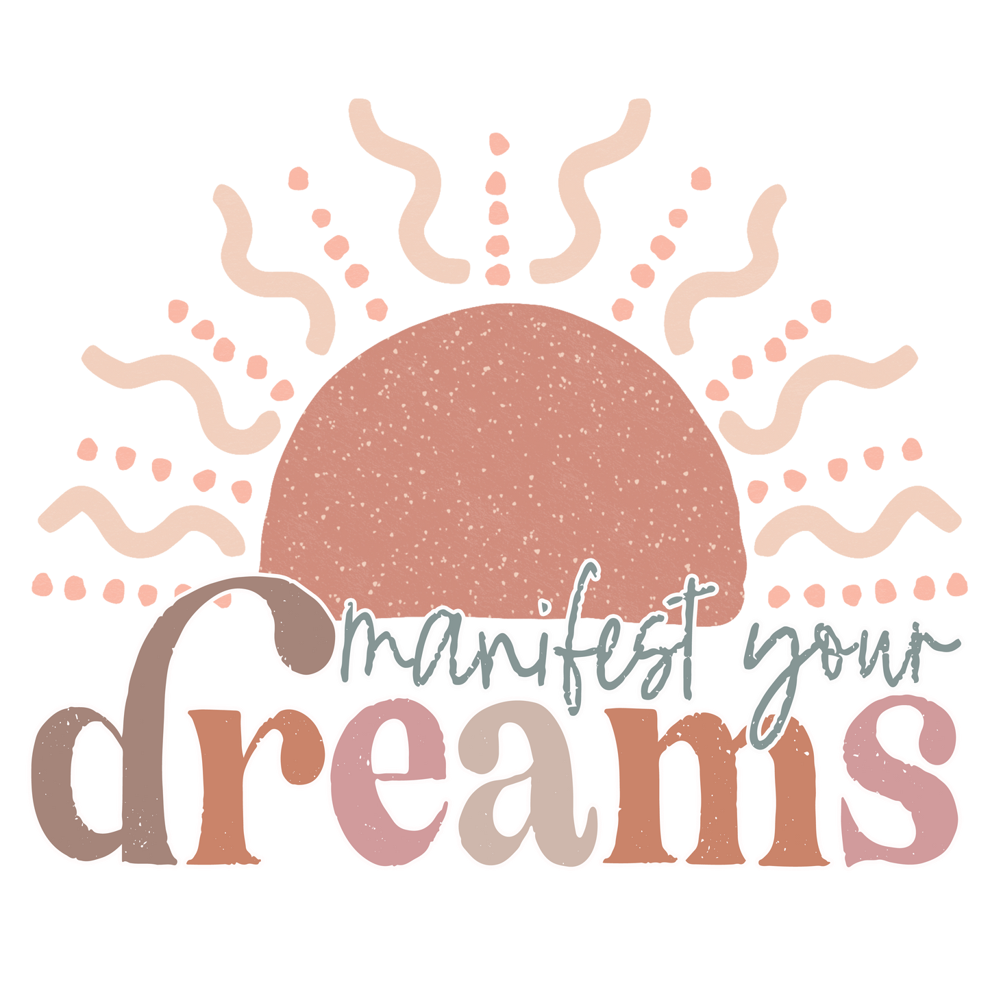 Manifest Your Dreams Clear, Vinyl Sticker, 3x3 in.