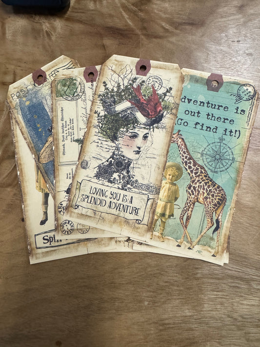 Vintage inspirational gift tags…assorted various inspirational photos and quotes