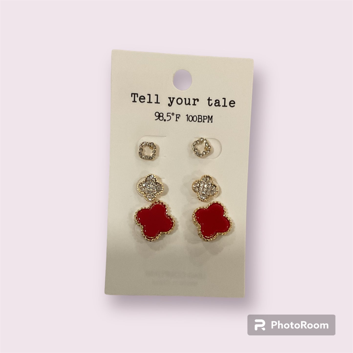 Trio of studs red