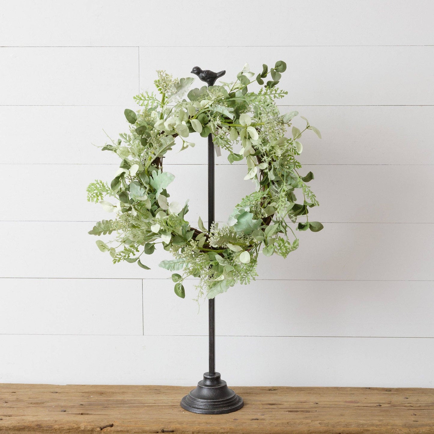 Adjustable Wreath Stand With Bird On Top (PC)
