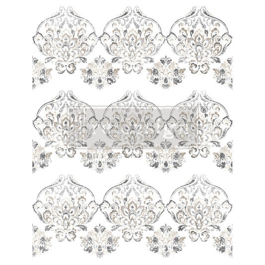 Antique Damask Decor Transfer by Redesign with Prima