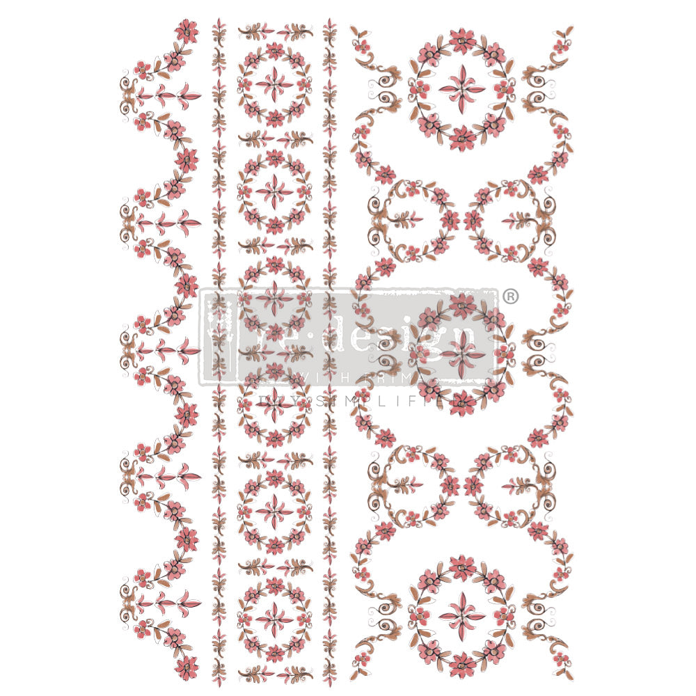 Annie Sloan Flower Garland Decor Transfer by Redesign with Prima
