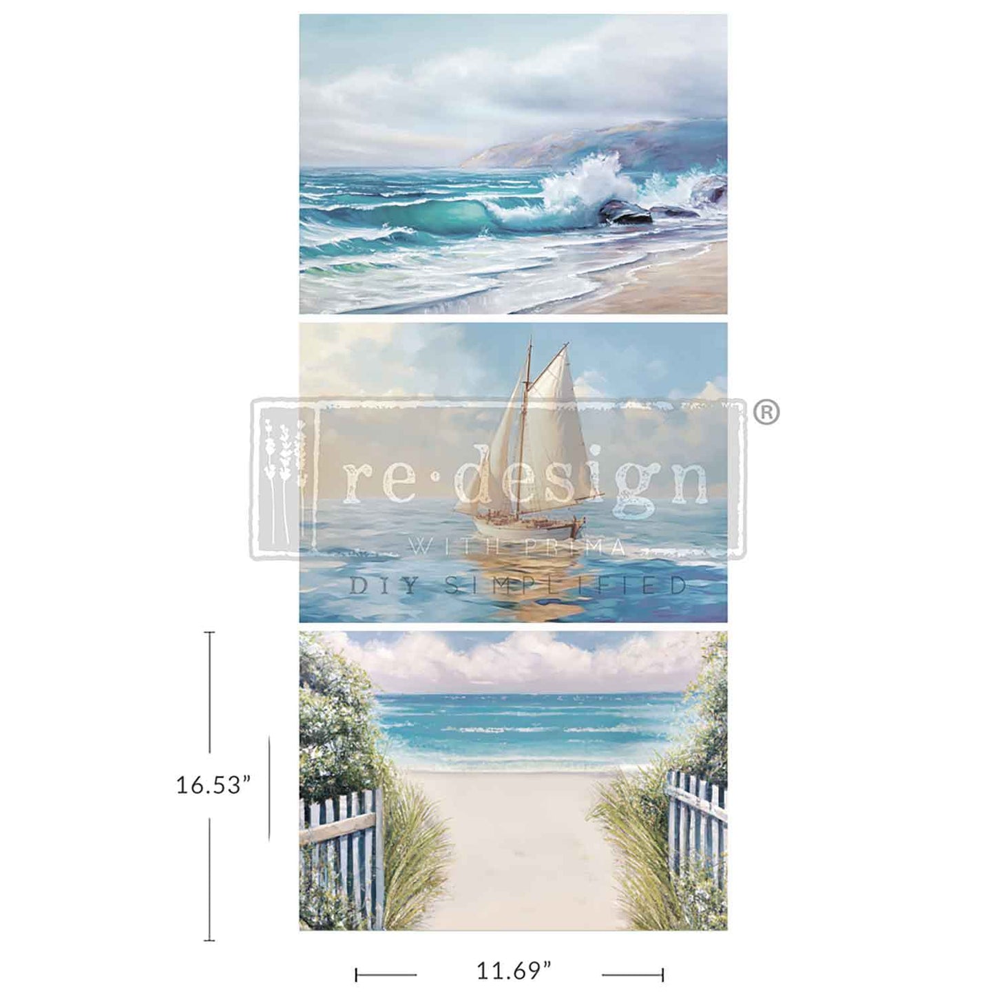 Seascape Melody Decoupage Tissue Pack