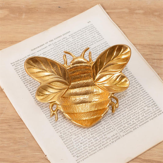 gold bee trinket tray