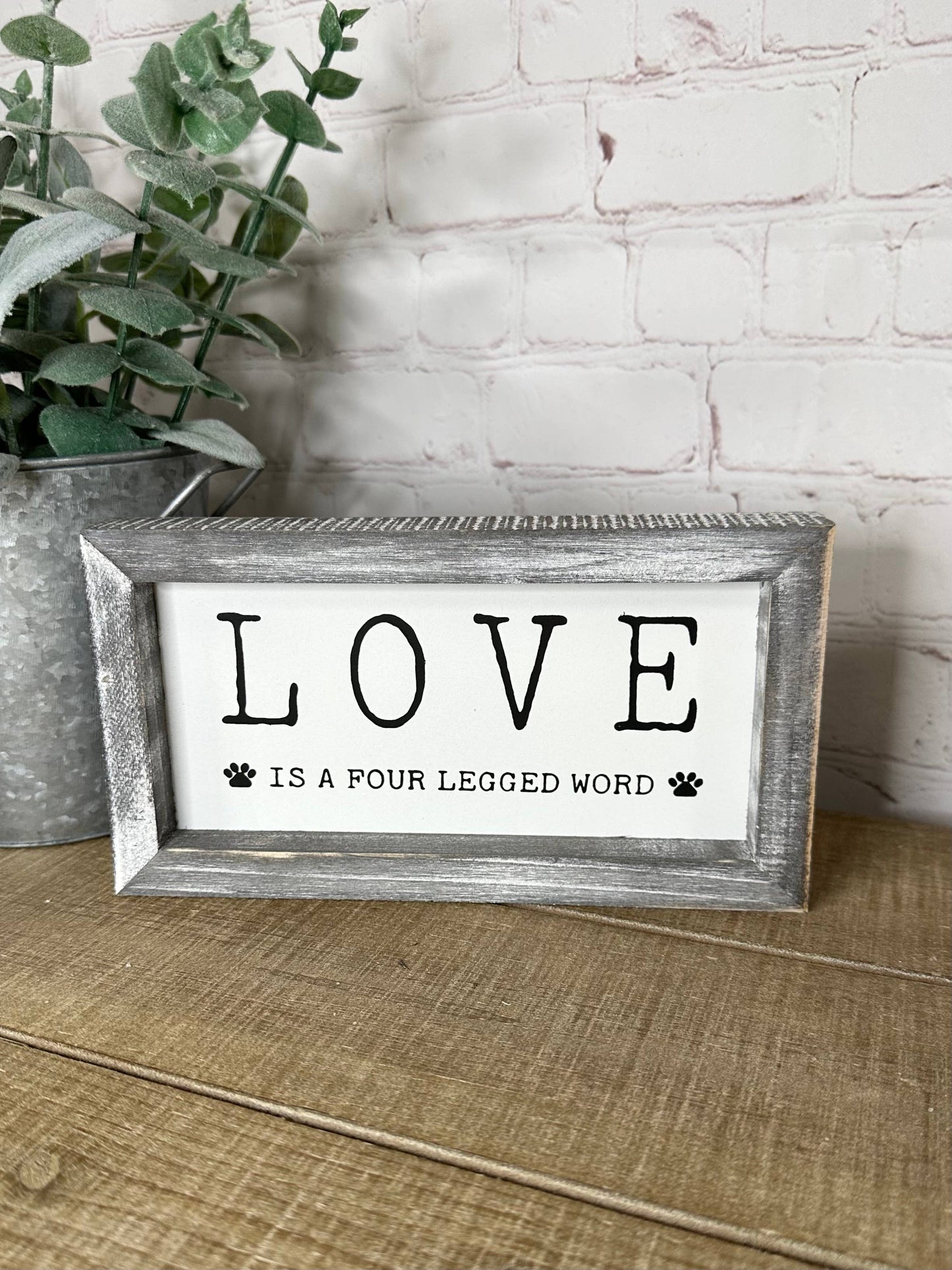 Four Legged Word Wood Sign
