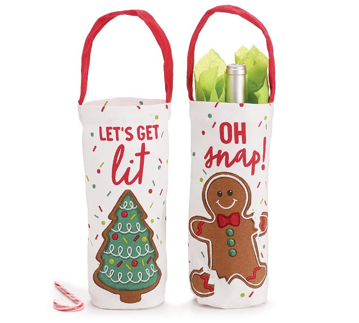 Funny Christmas wine bottle bags