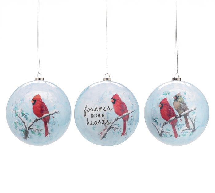 4" Cardinal Paper Mache ornament