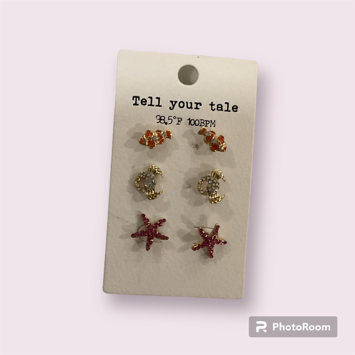 Sea creature earring set