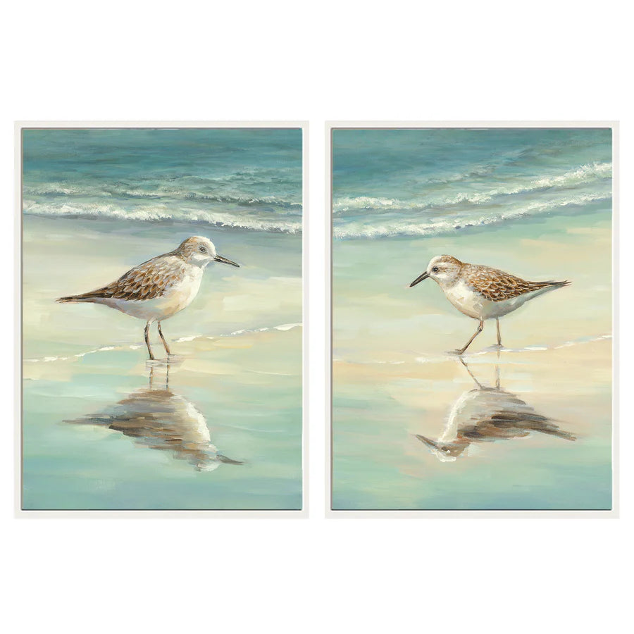 Sandpipers Reflections, set of 2