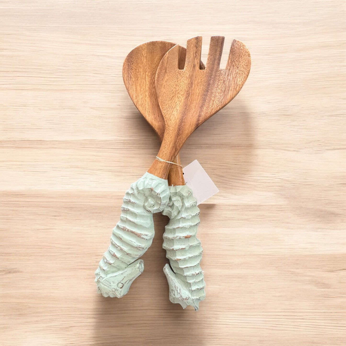 Mango Wood Seahorse Servers