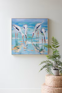 Framed Acrylic Shore Birds