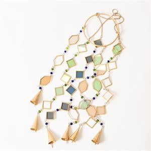 Wind chime-stained glass bells