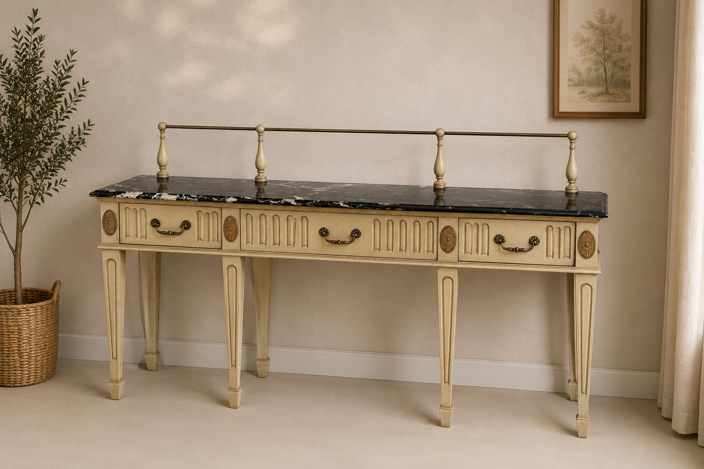 Meet “Annette” Marble topped buffet