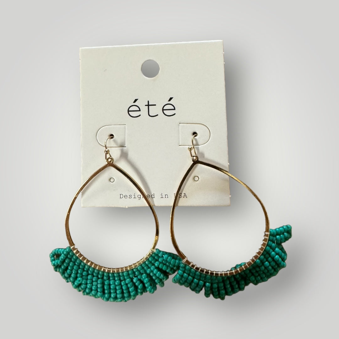 Hoops with fringe beading