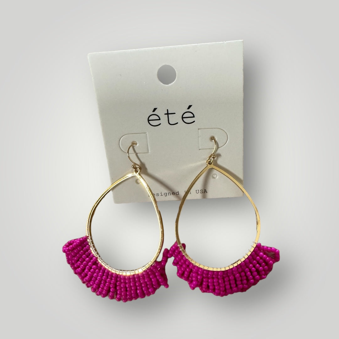 Hoops with fringe beading