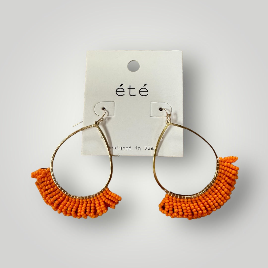 Hoops with fringe beading