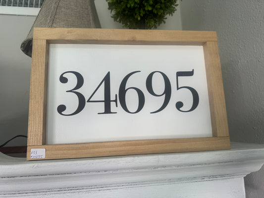 Personalized Zip Code Wall Art