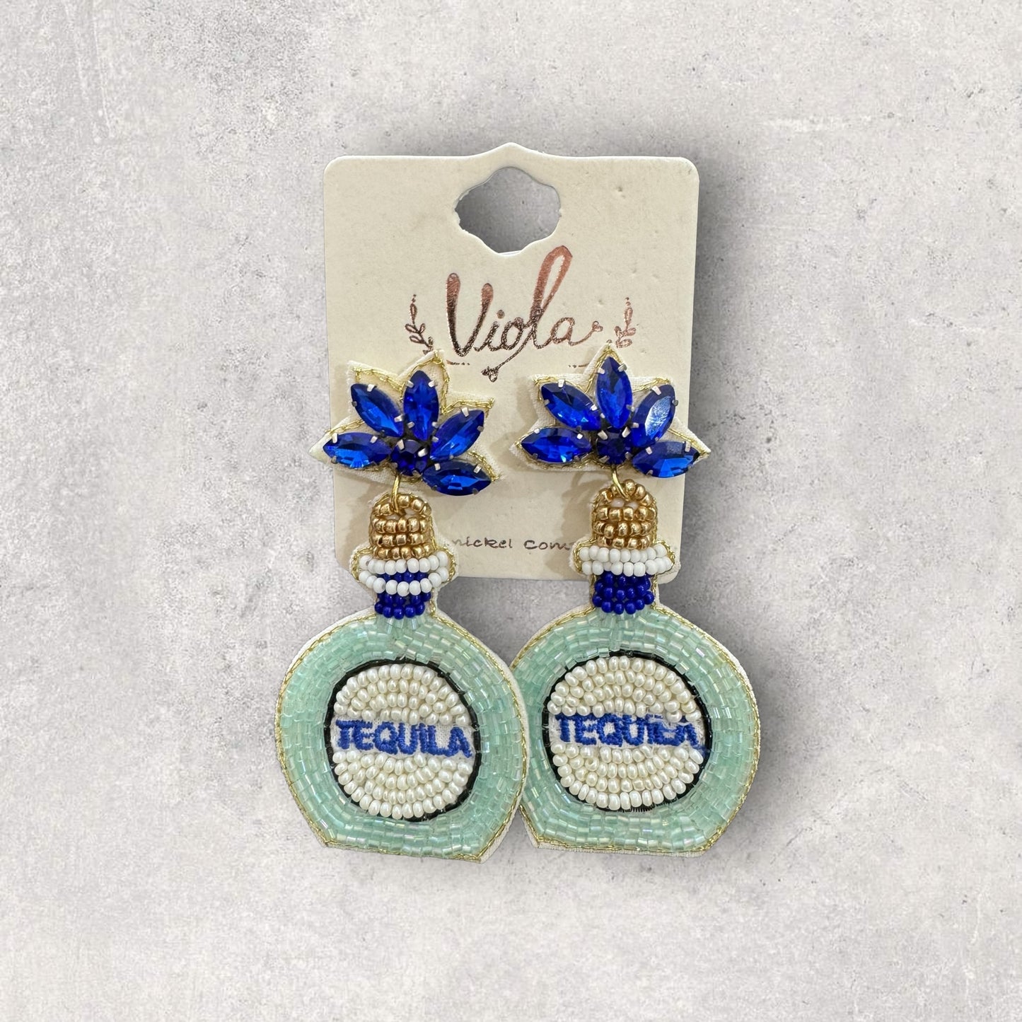 Tequila beaded earrings