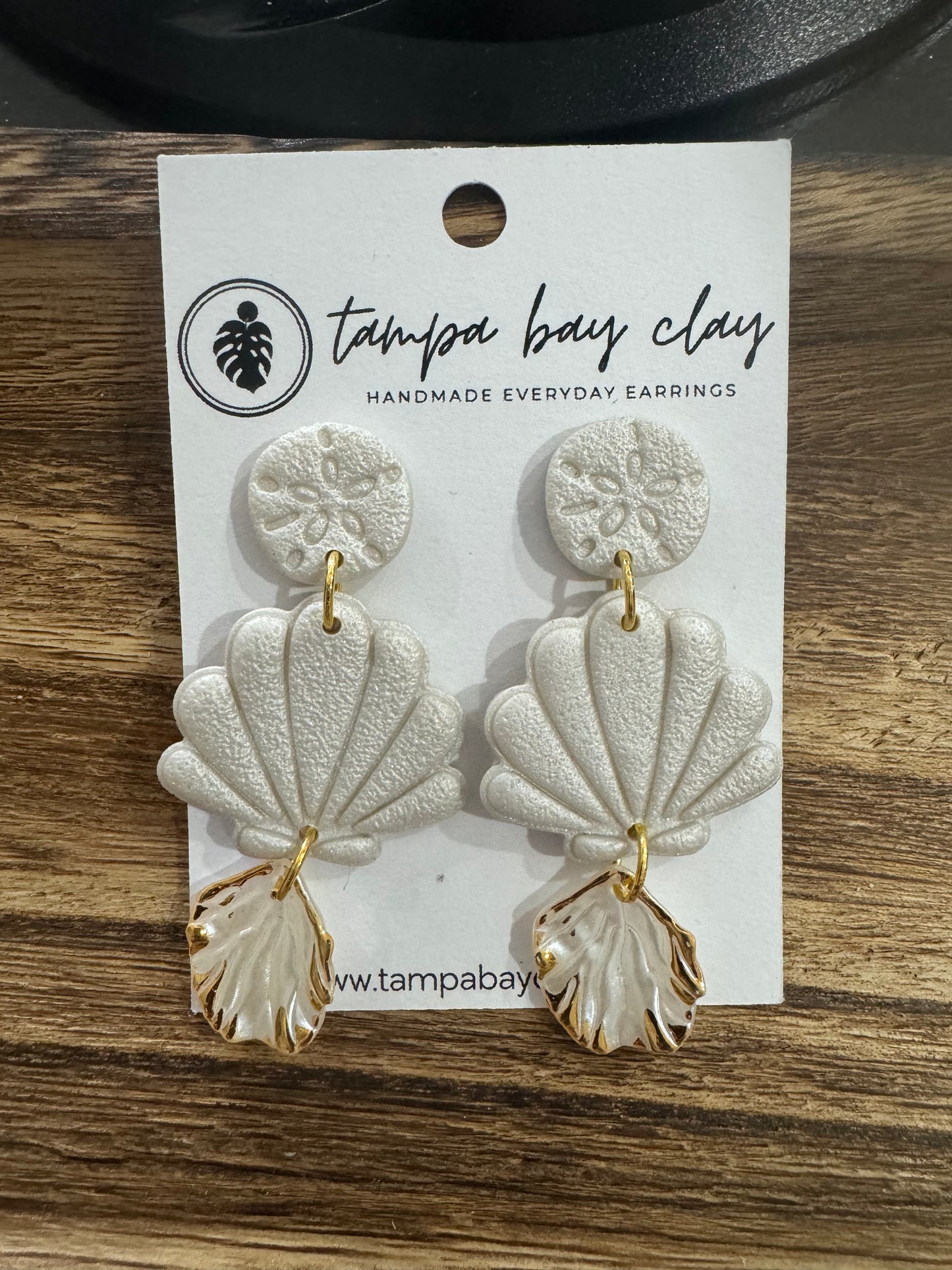 Locally made clay earrings