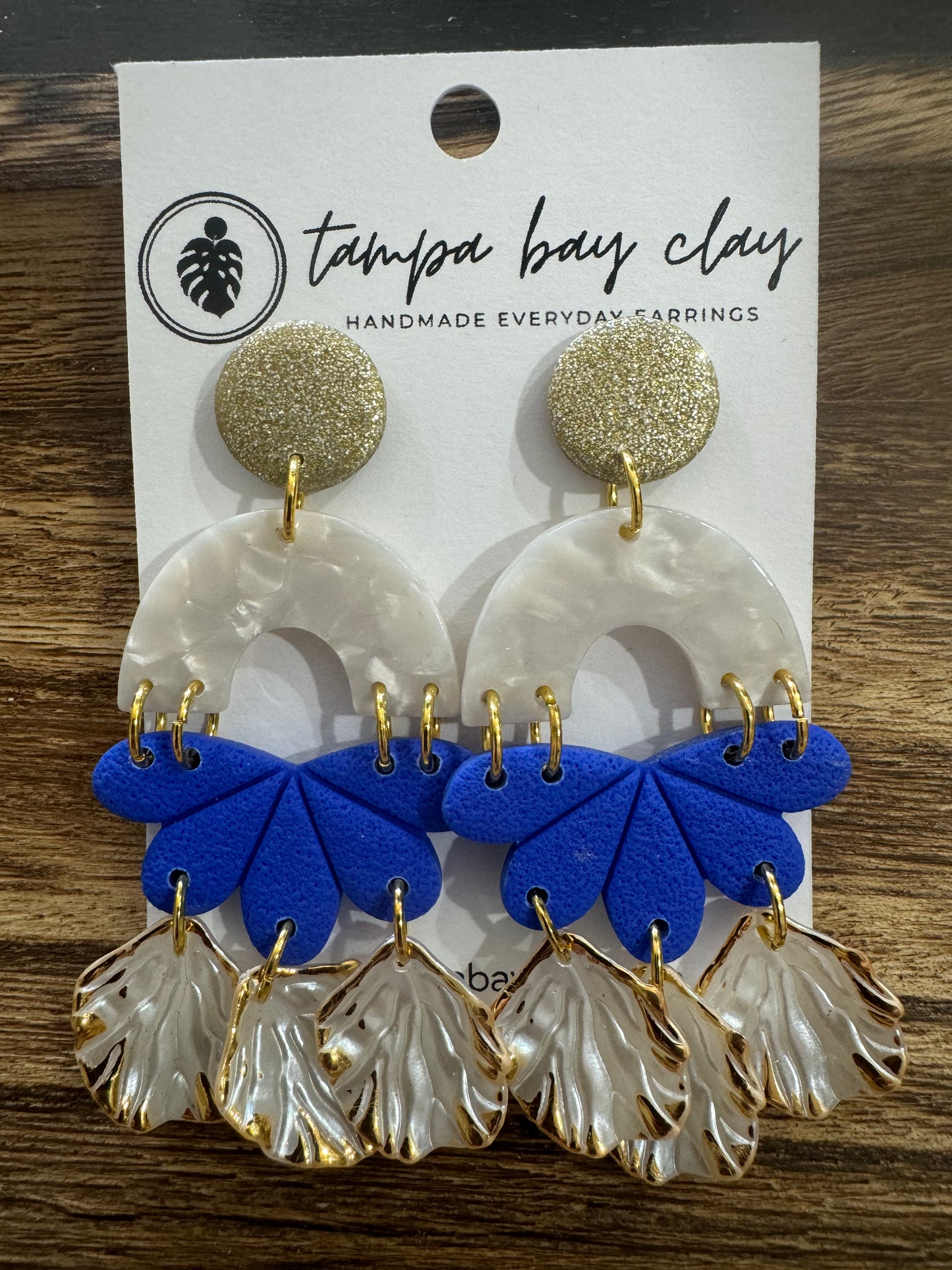 Locally made clay earrings