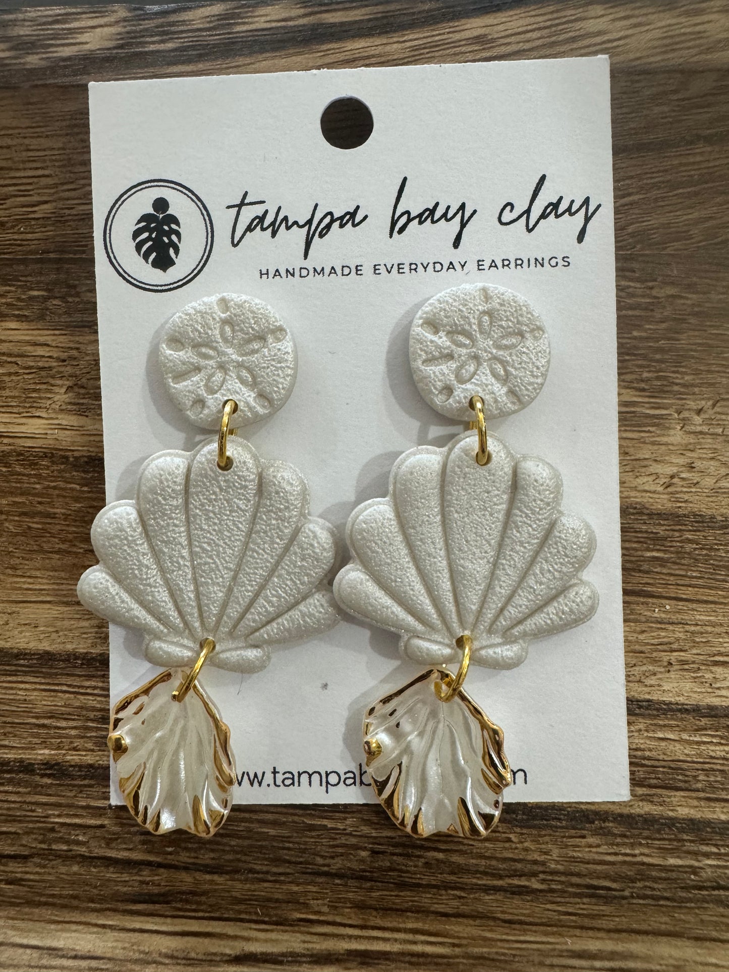 Locally made clay earrings