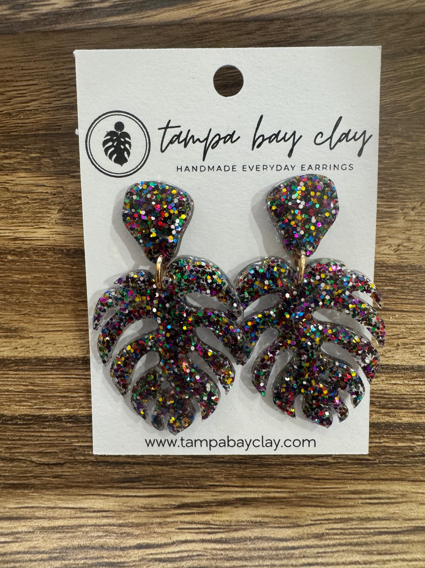 Locally made clay earrings