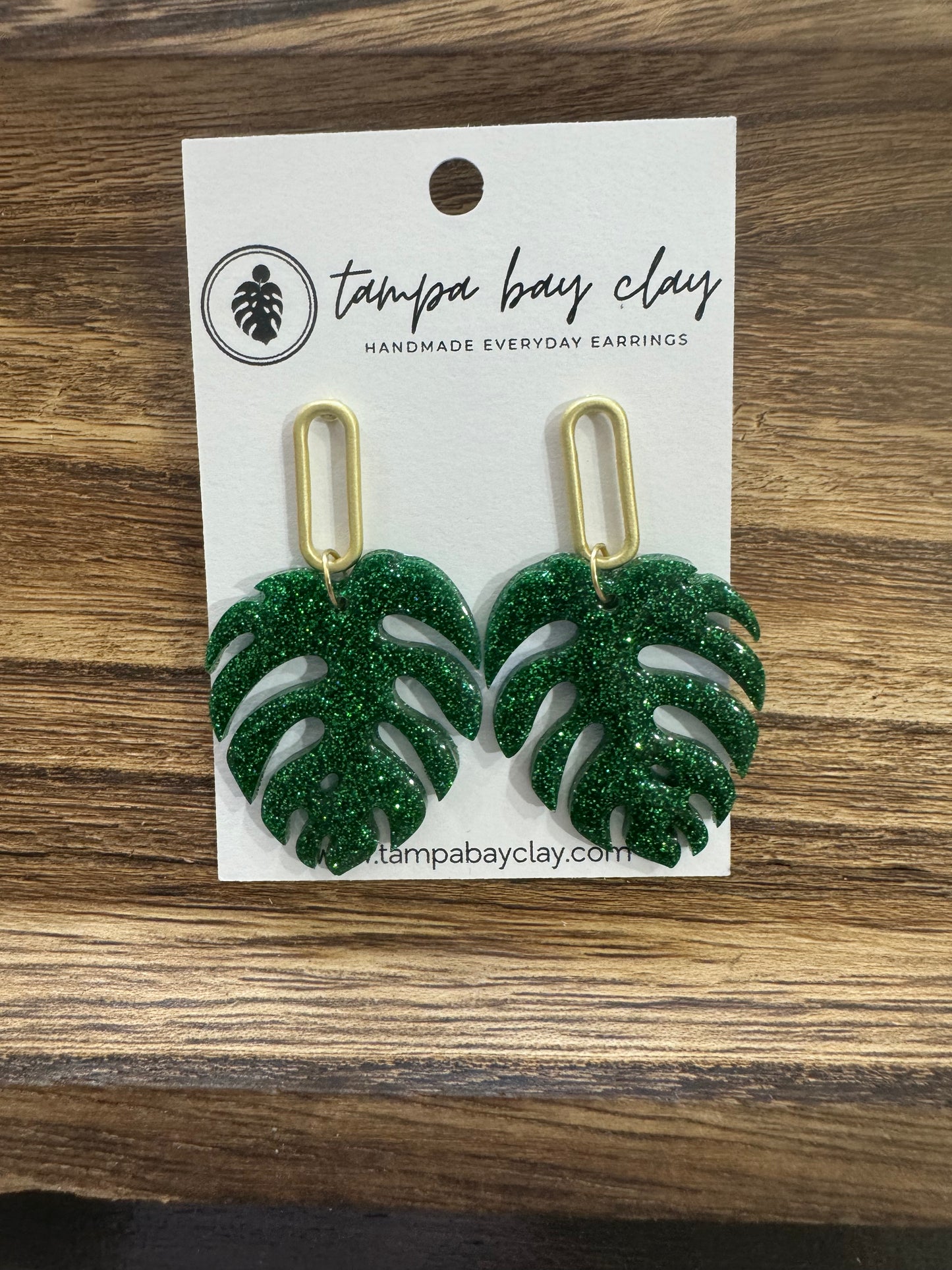 Locally made clay earrings