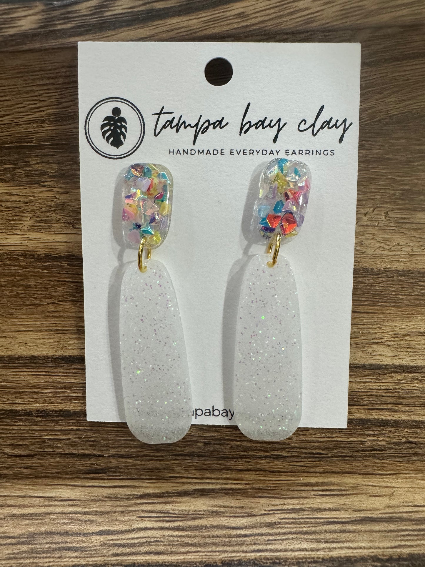 Locally made clay earrings