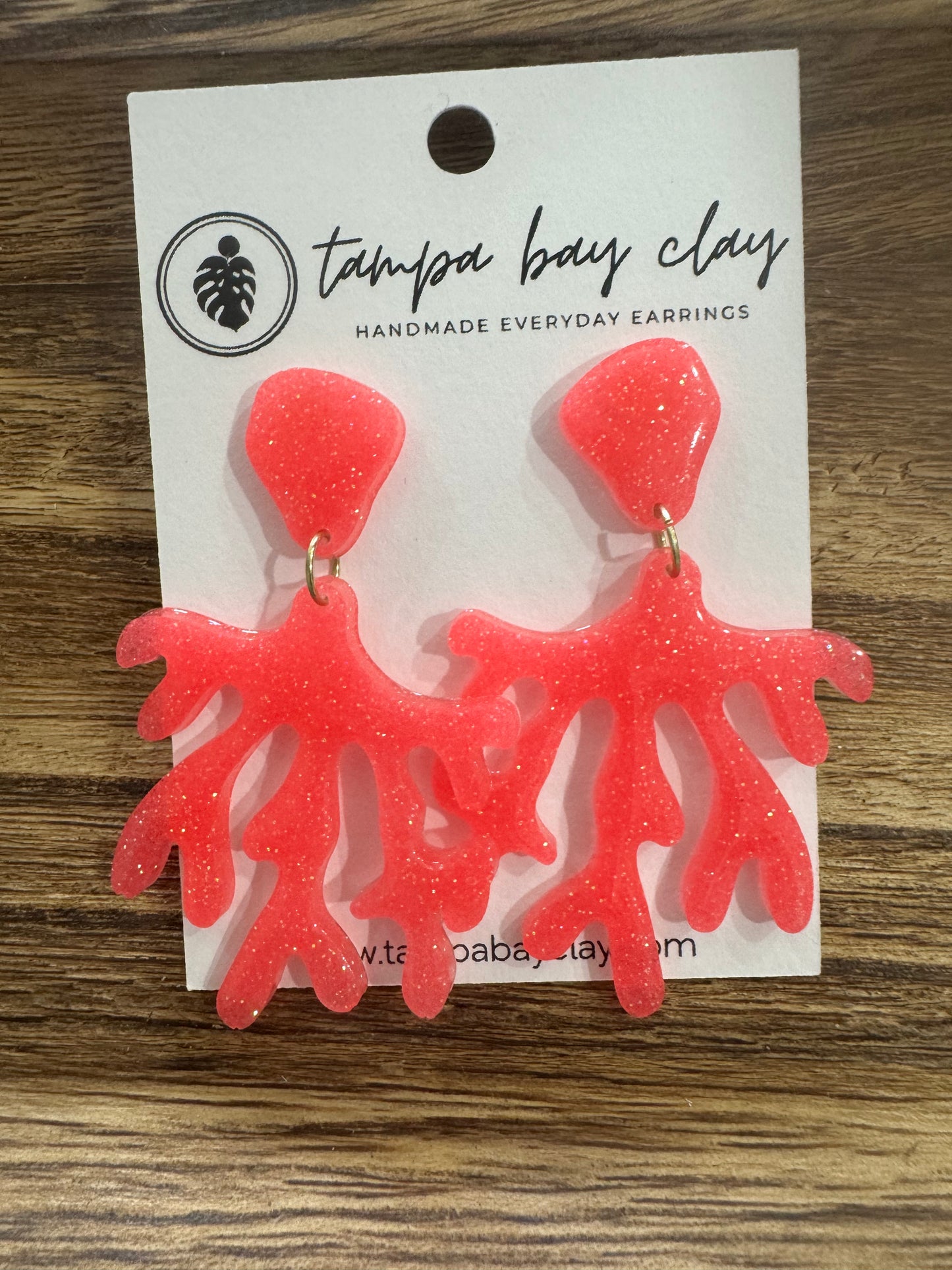 Locally made clay earrings