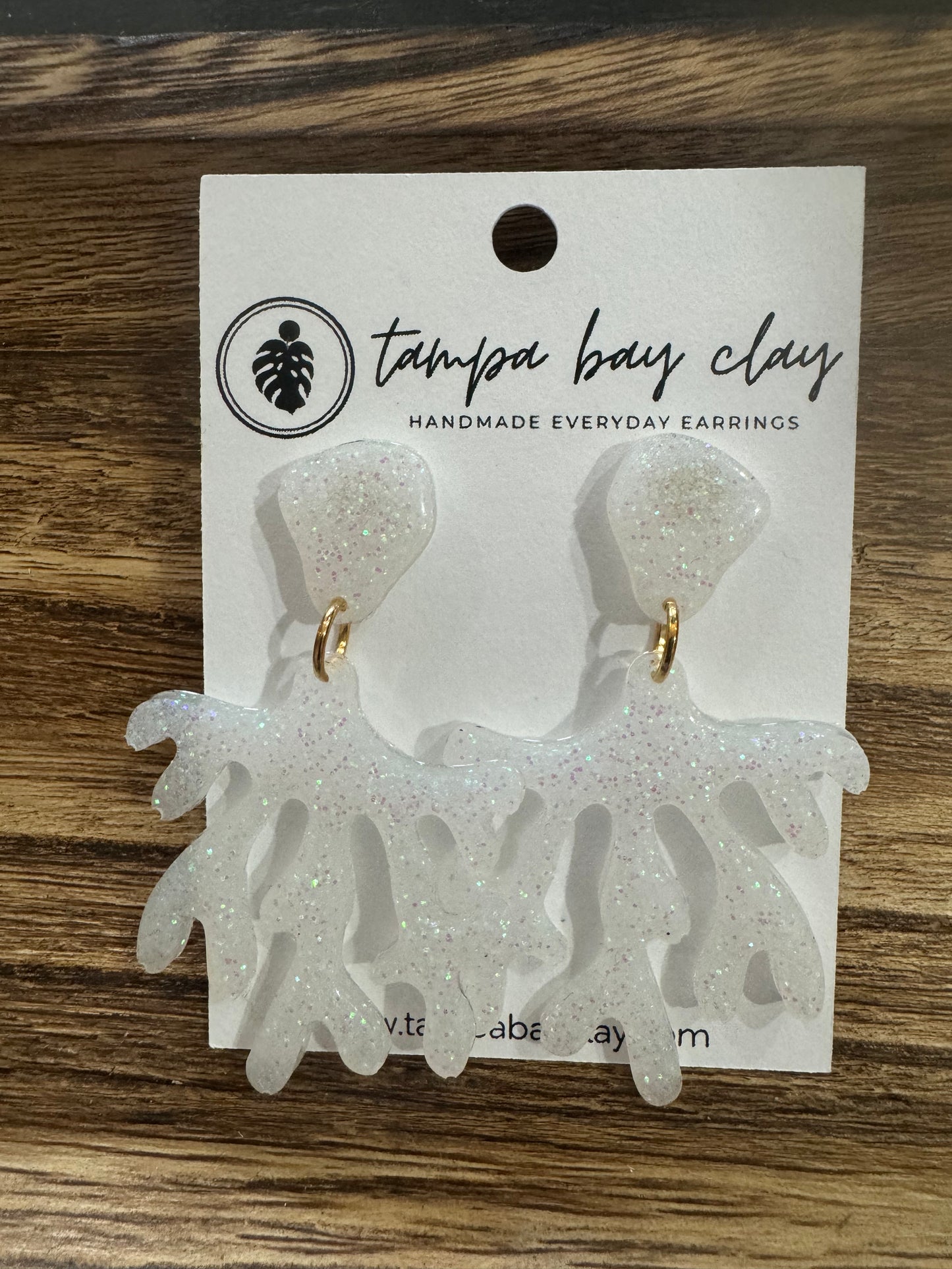 Locally made clay earrings