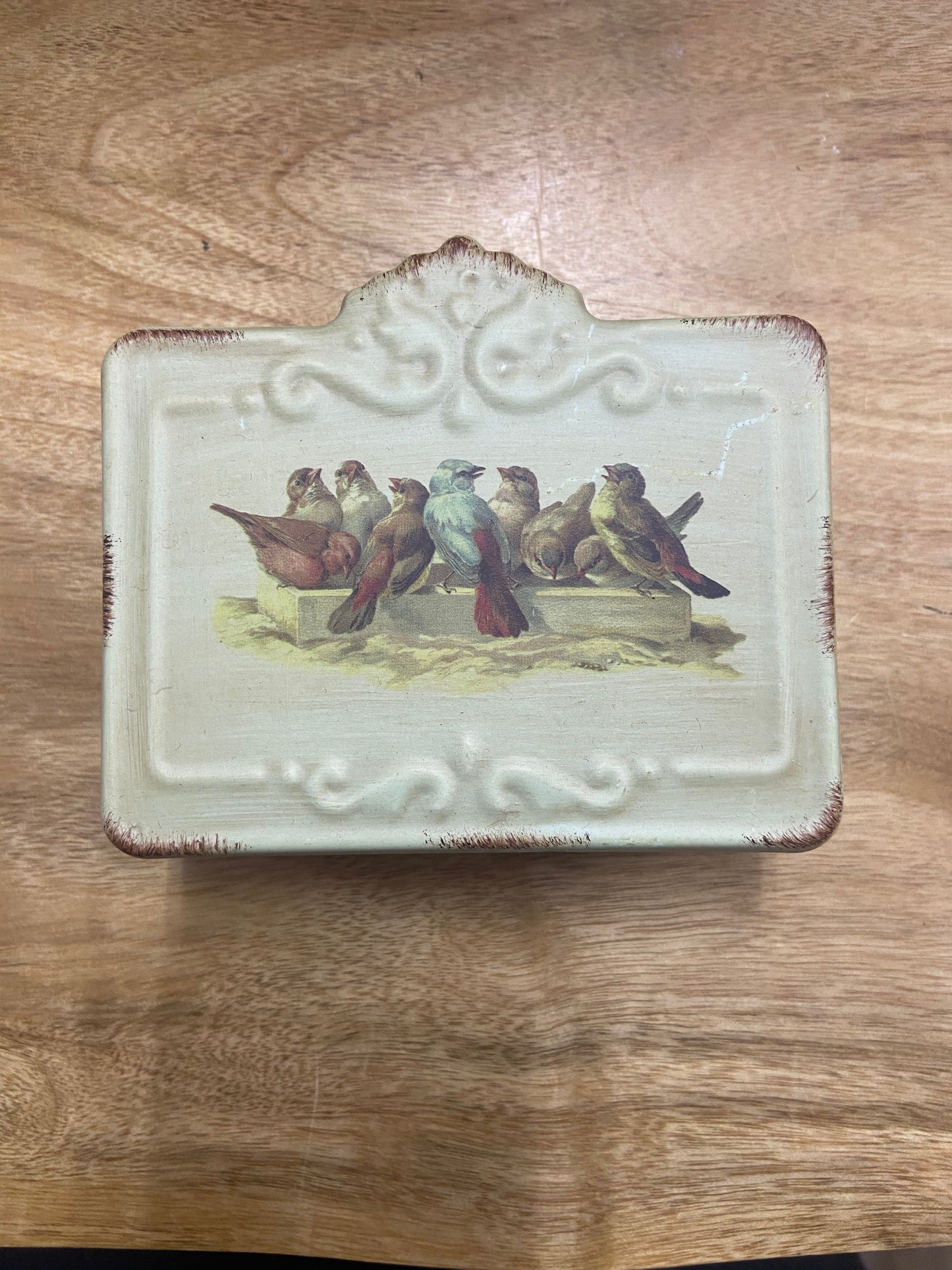 Metal Box with Birds and Nest, 3 Styles