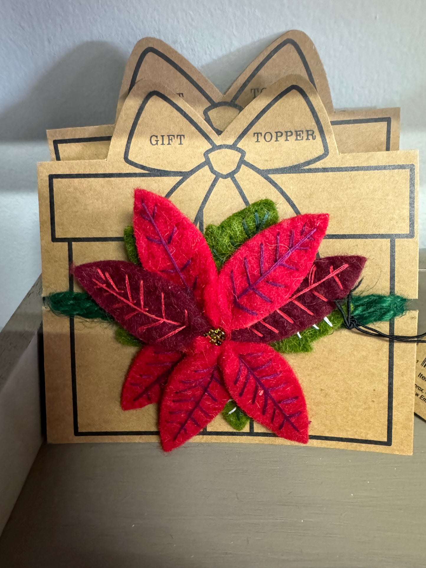 Handmade Wool Felt Gift Topper