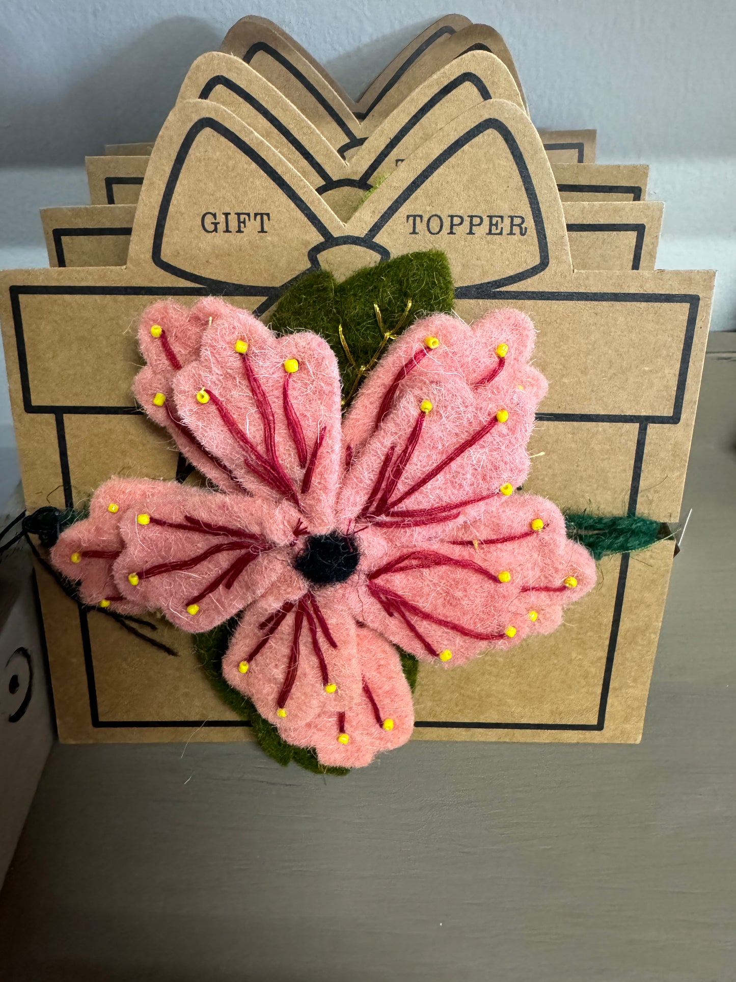 Handmade Wool Felt Gift Topper