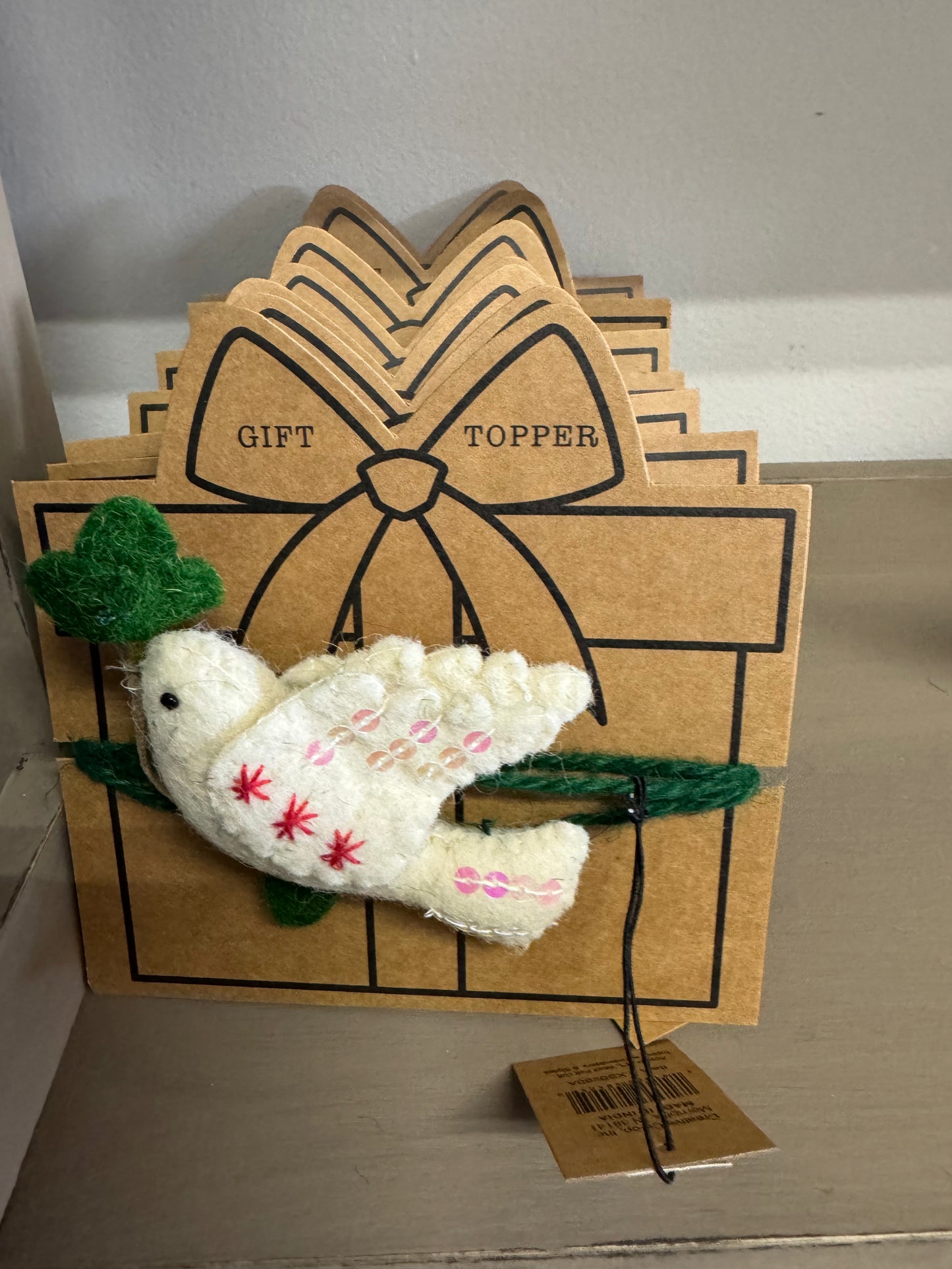 Handmade Wool Felt Gift Topper