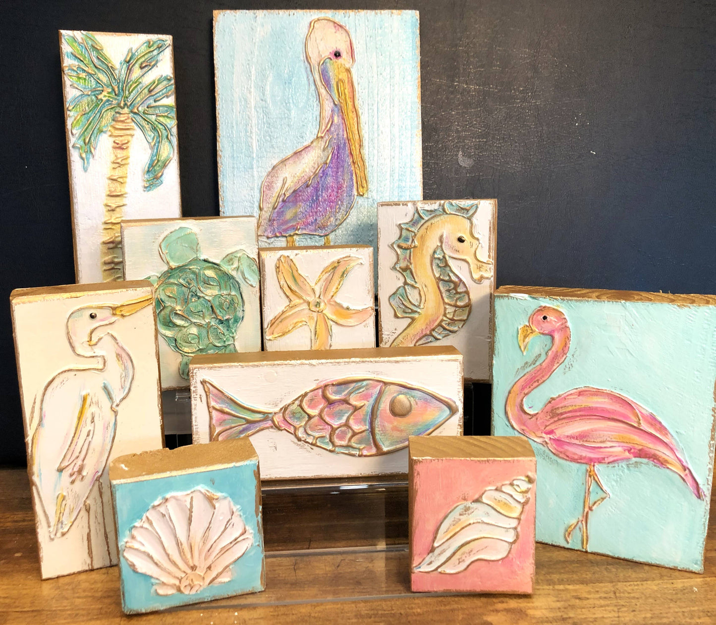 Coastal Fish handmade painted beach nautical