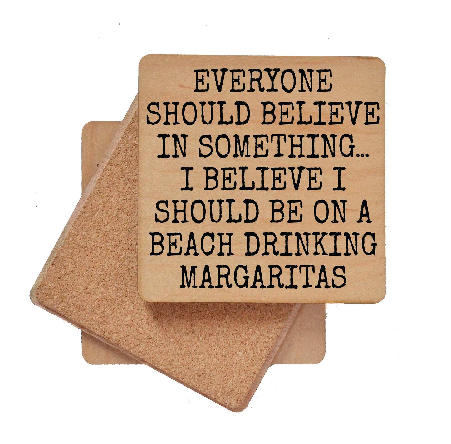 Coasters - Should Be On A Beach Wooden Coaster