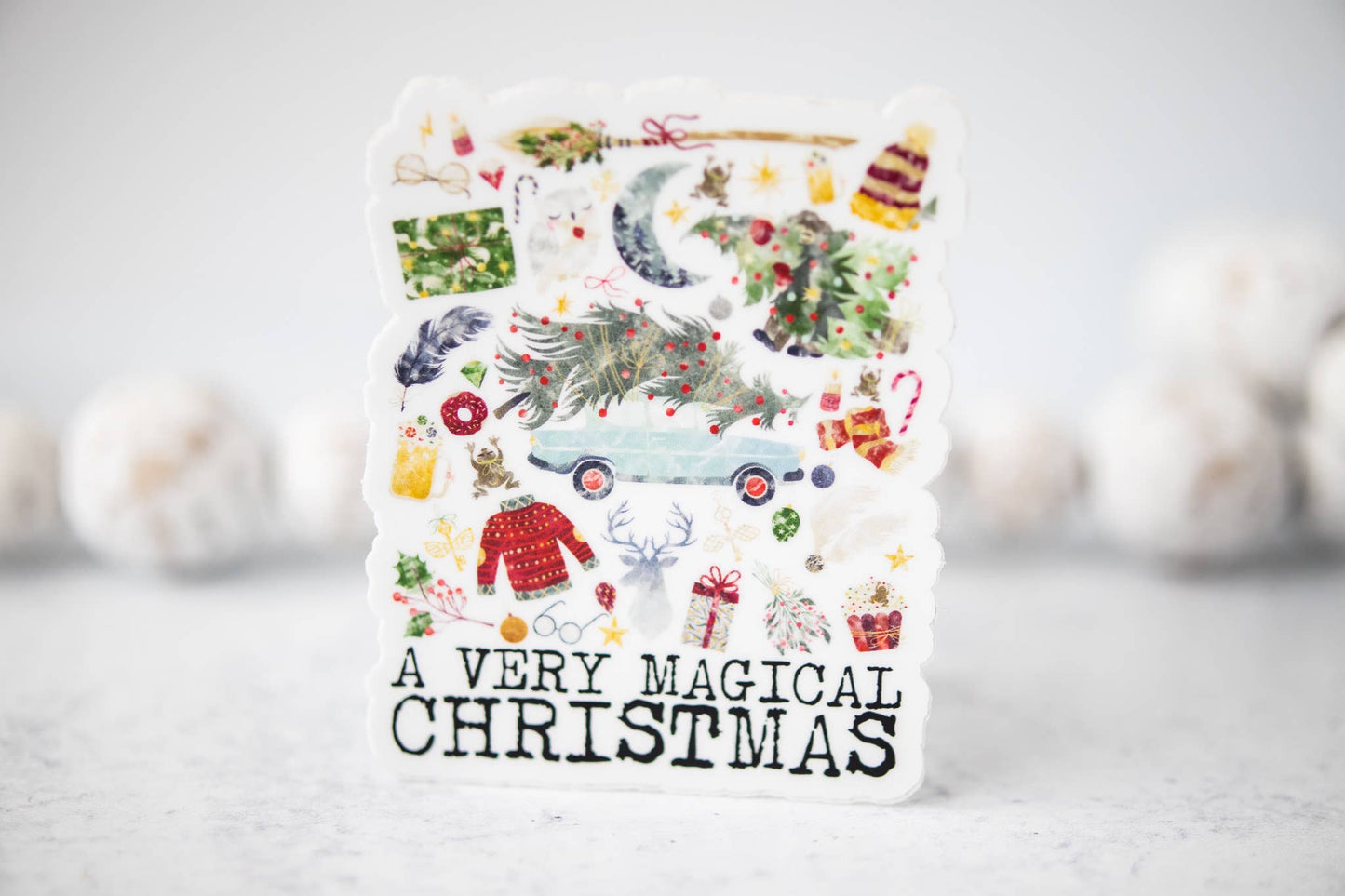 A Very Magical Christmas Vinyl Sticker, 3x3 in.