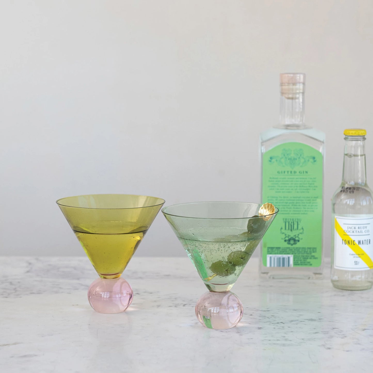 12 oz Two-Tone Martini Glass with Ball stem