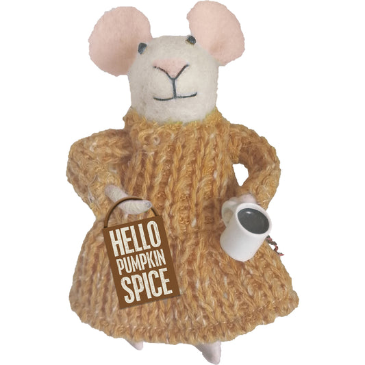 Hello Pumpkin Spice Mouse Critter