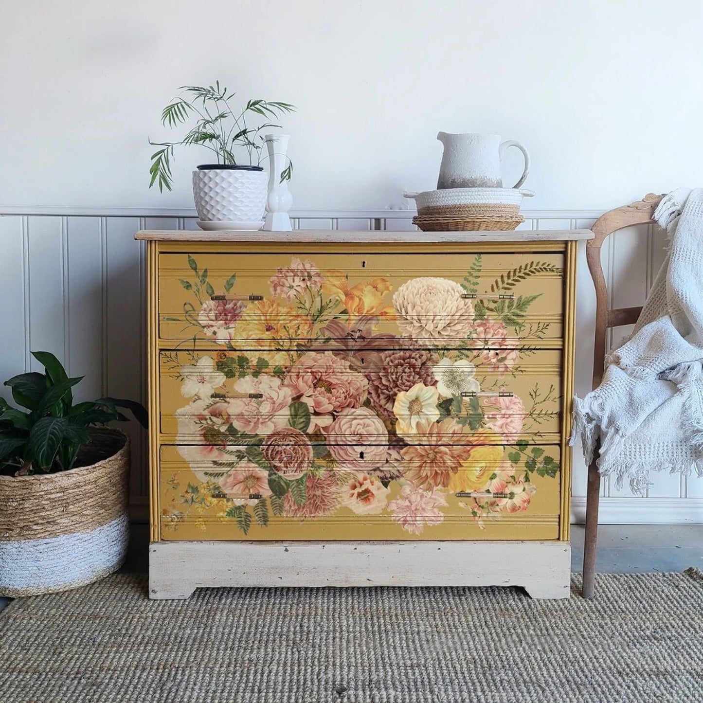 Woodland Florals Decor transfer Kacha for Redesign with Prima