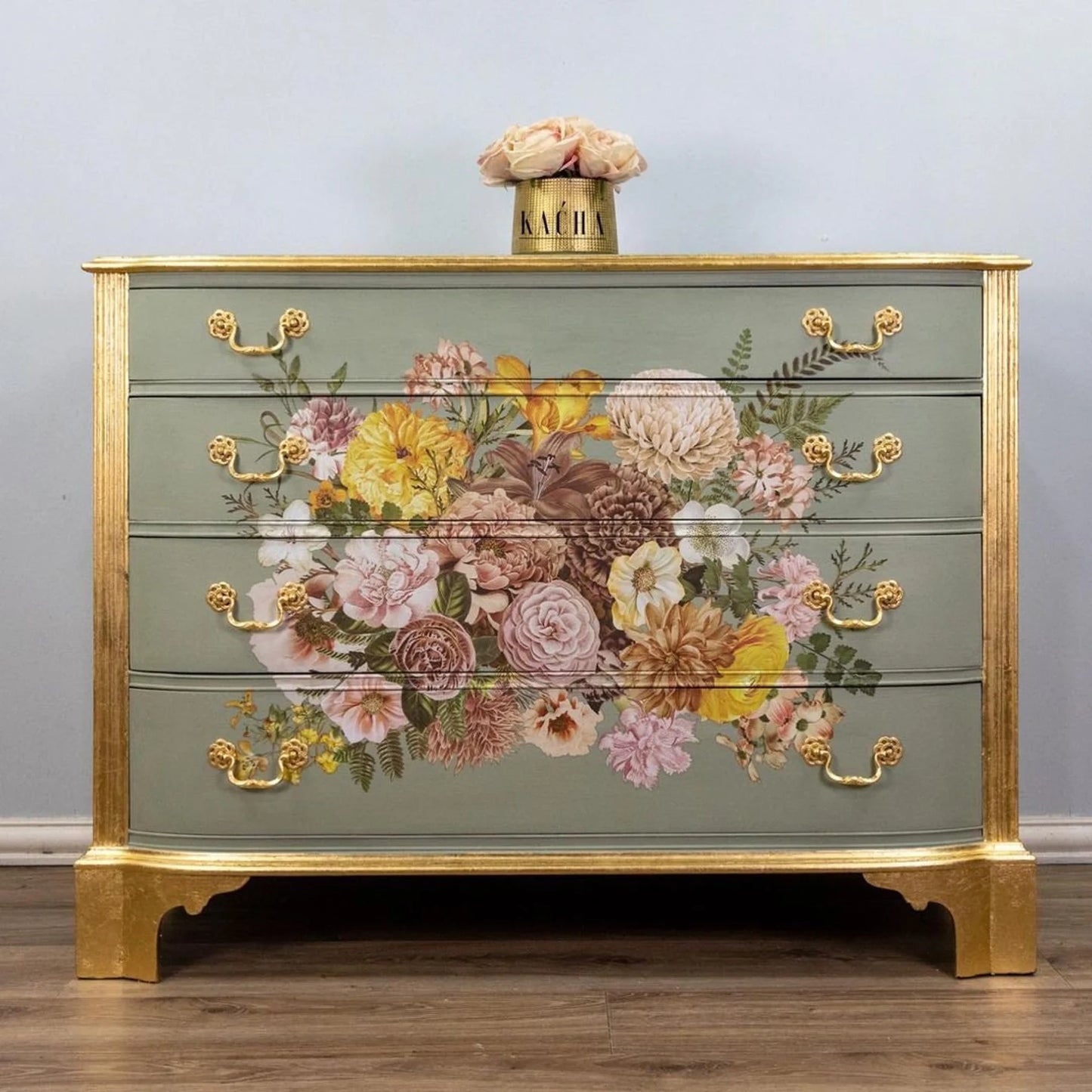 Woodland Florals Decor transfer Kacha for Redesign with Prima