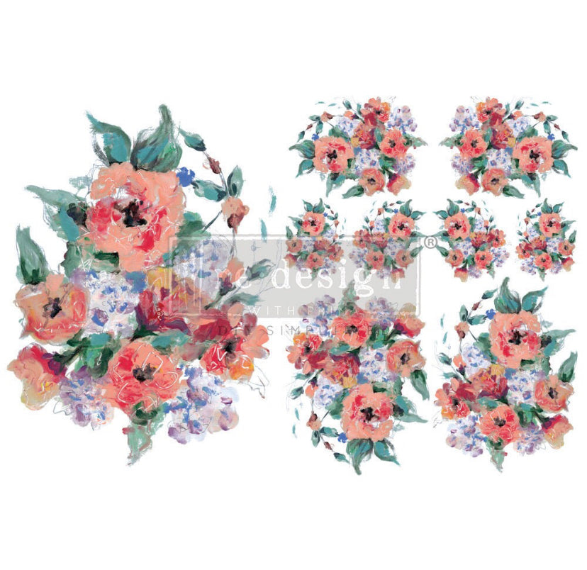 Brilliant Blooms H20 transfer by Redesign with Prima