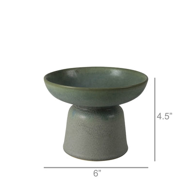 TAU PEDESTAL BOWL, CERAMIC