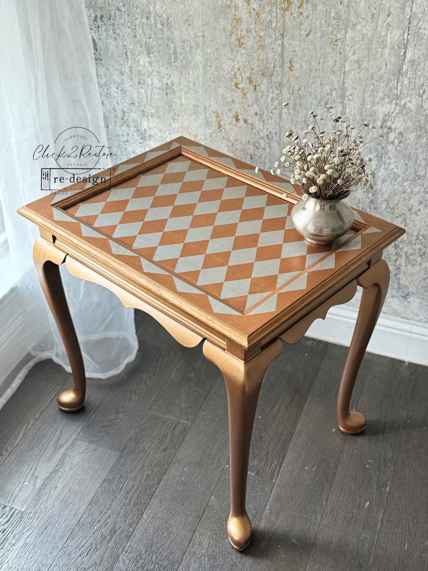 Silver Harlequin Decor Transfer by Redesign with Prima