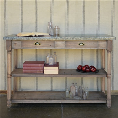 HENLEY ZINC TOP TABLE