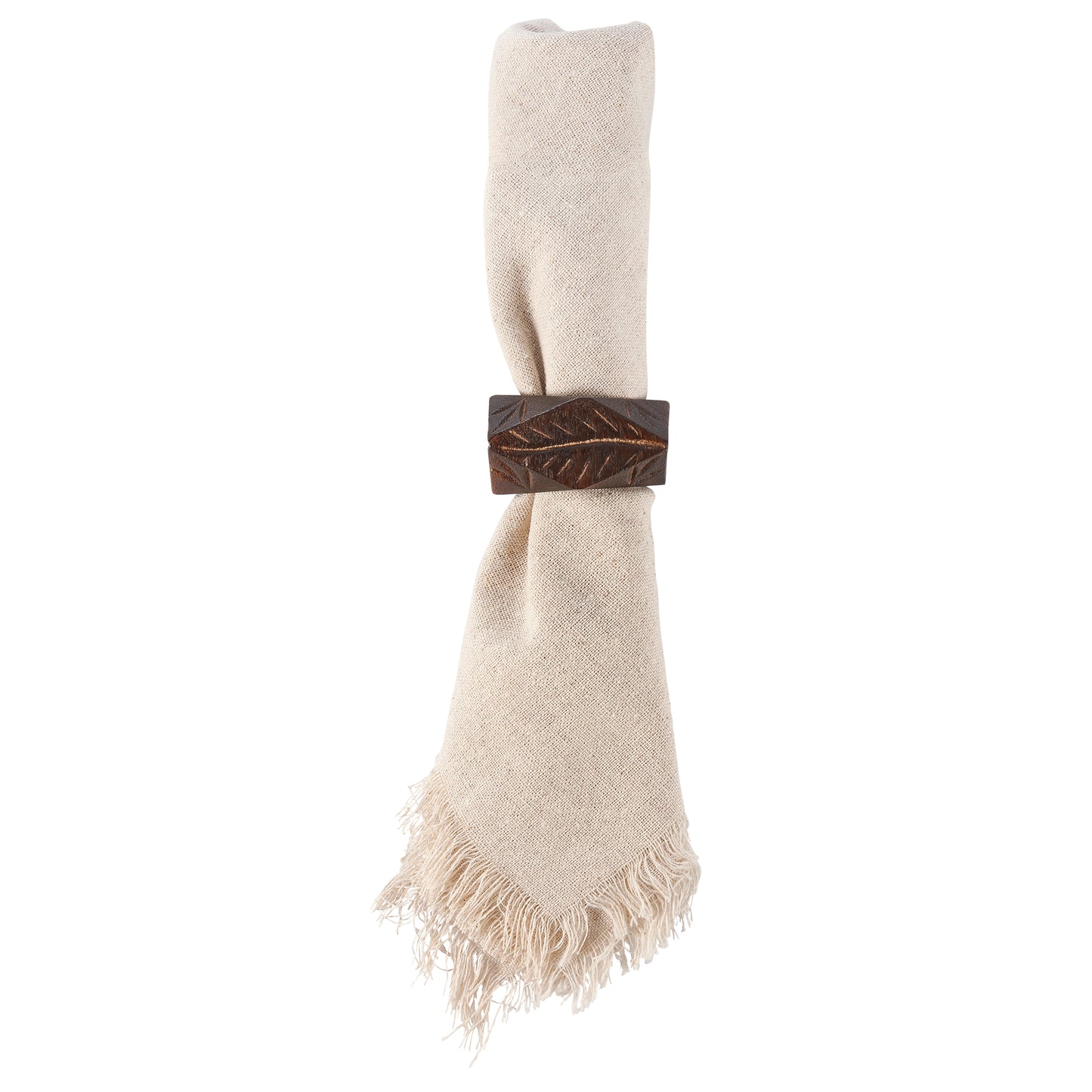Rustic Carved Napkin Ring