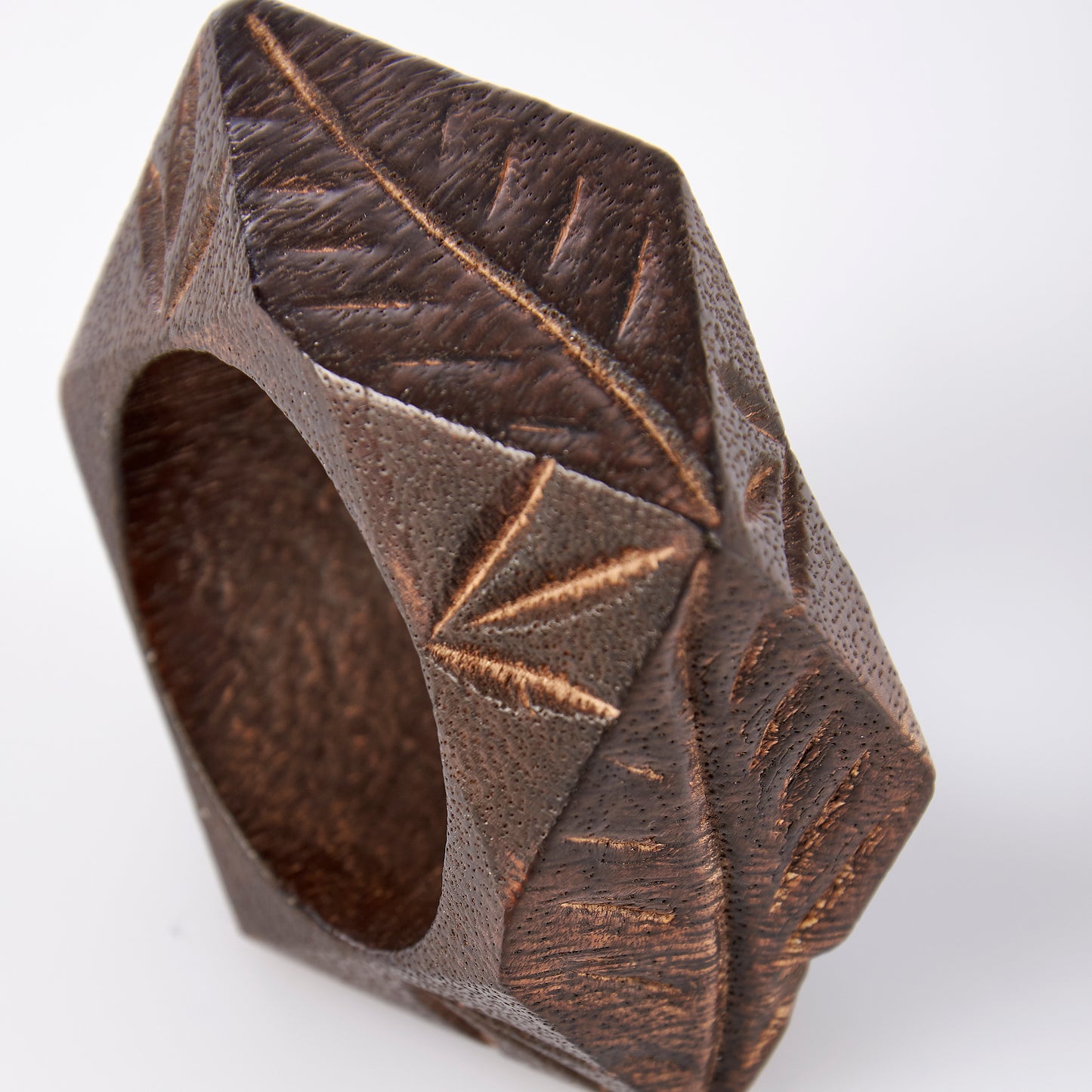 Rustic Carved Napkin Ring