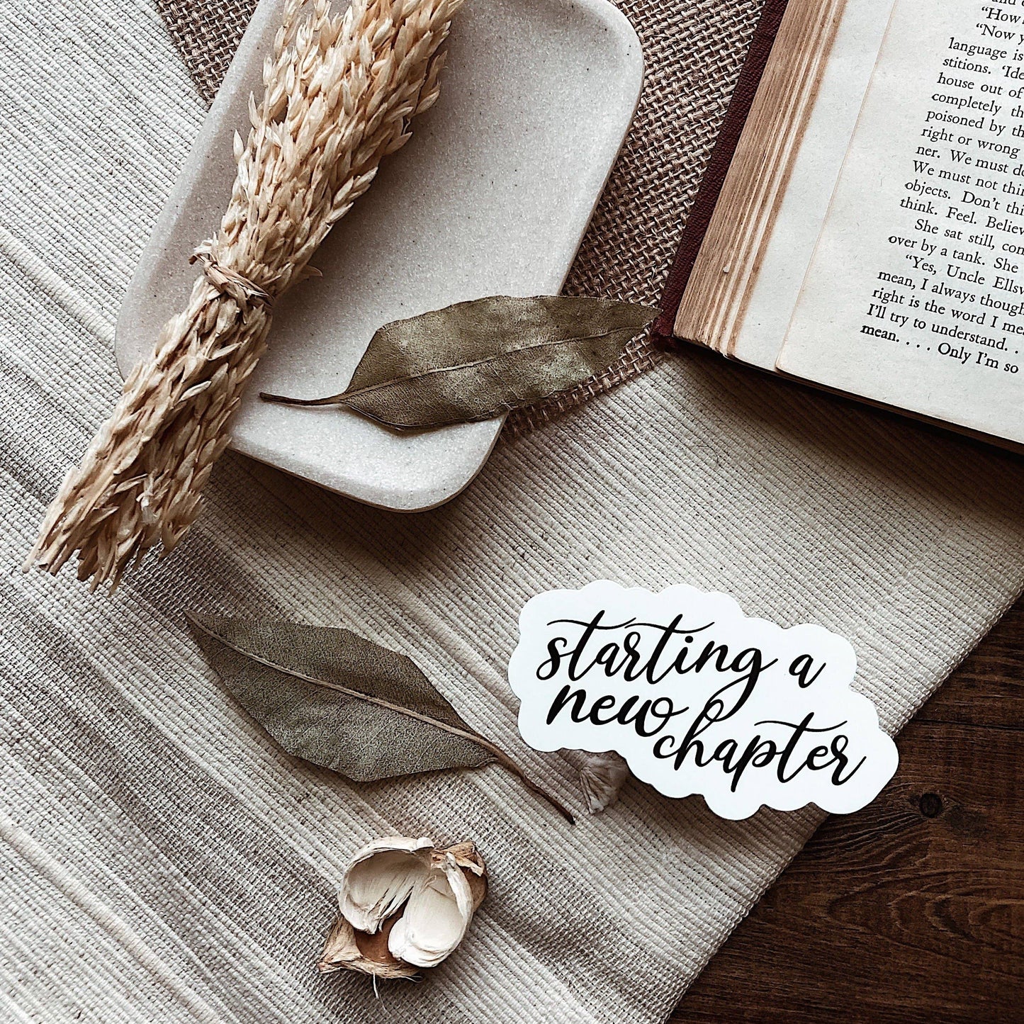 Starting A New Chapter Vinyl Sticker