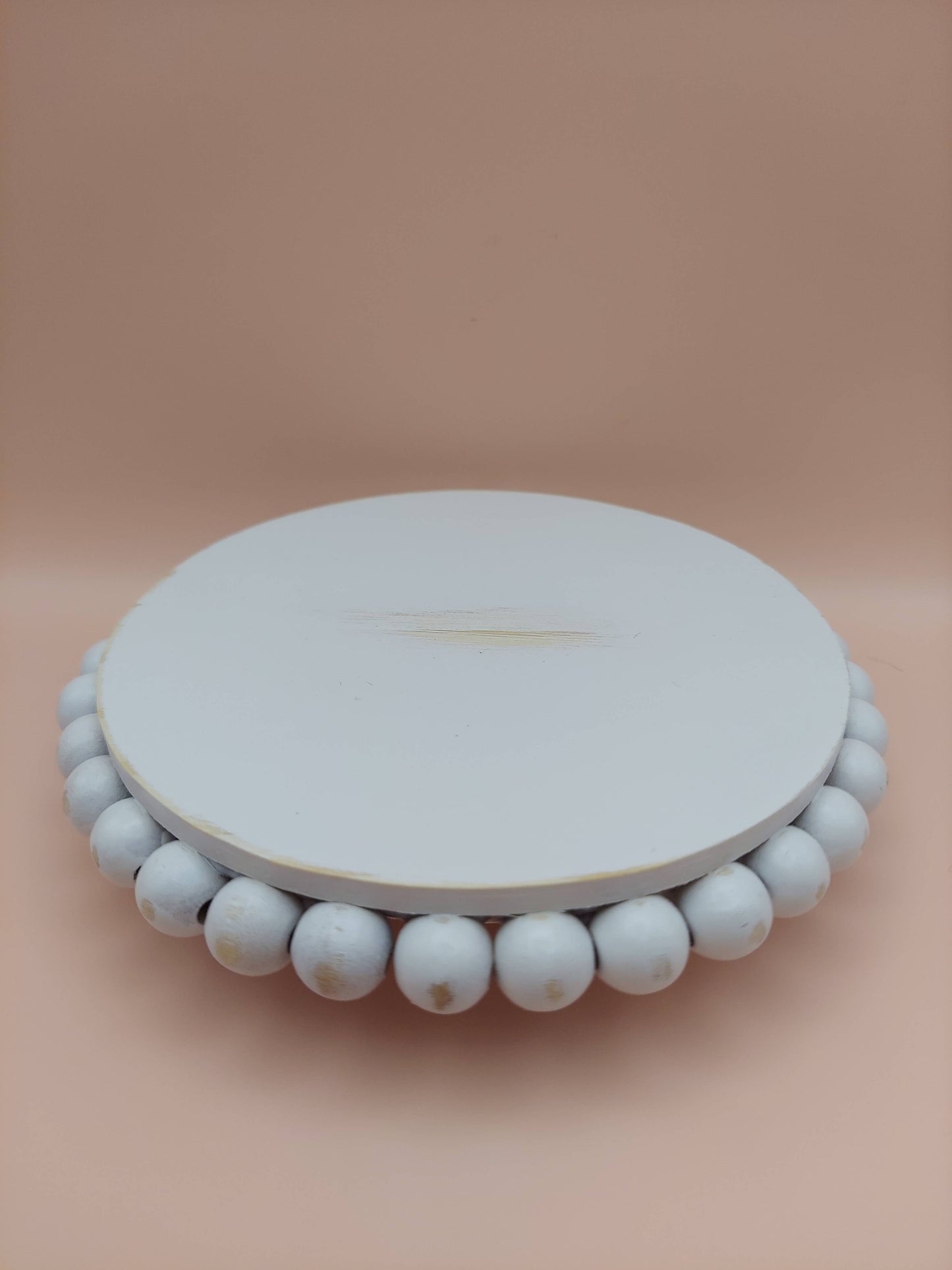 4" Round Mini Wood Beaded Short Riser